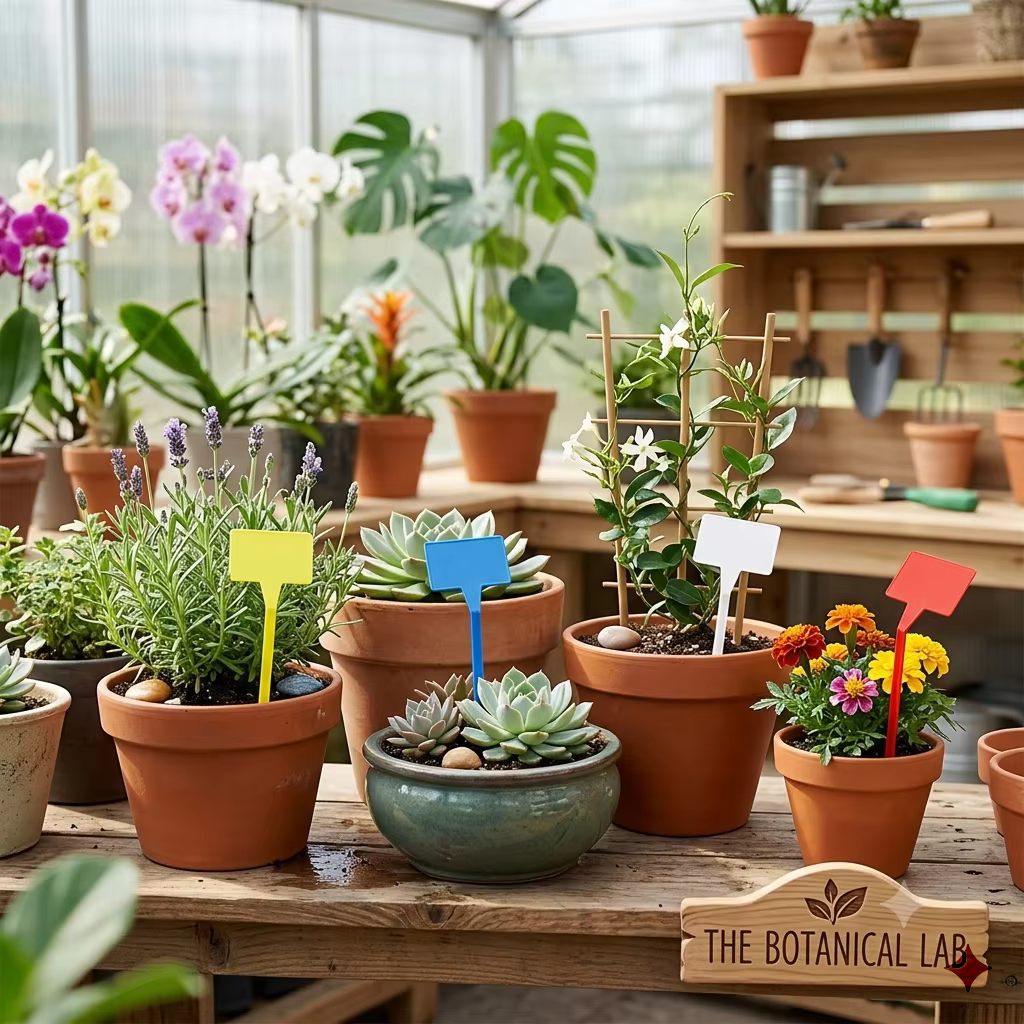 Étiquette de Jardinage en Plastique en Forme de T