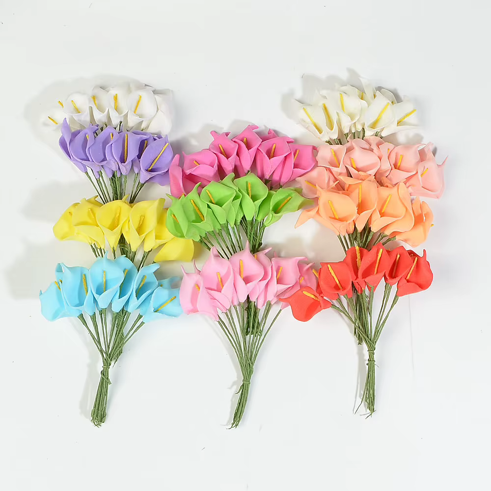 Mini fleurs artificielles en mousse PE