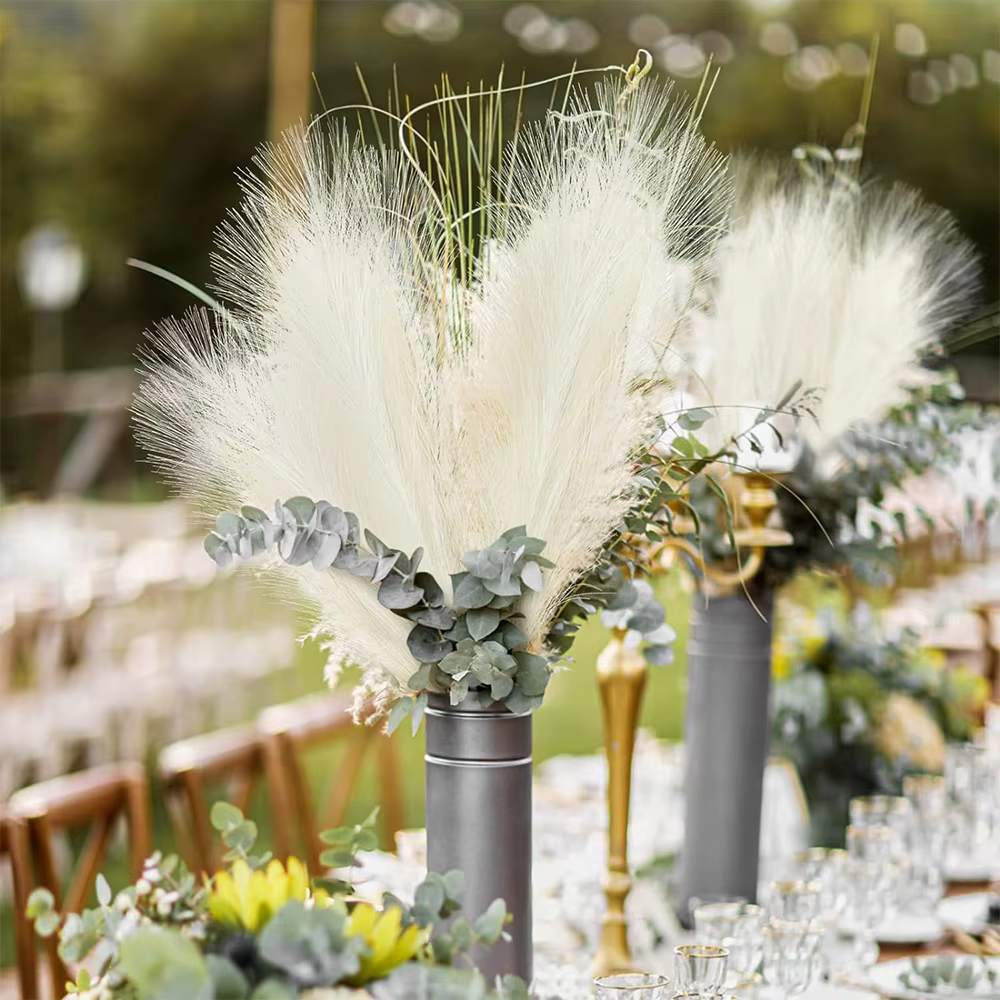 Fleurs artificielles de roseau moelleuses pour la décoration de vase d'hôtel