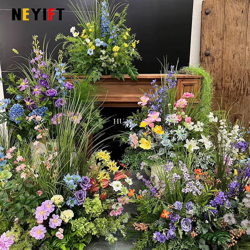 Monet série jardin Arrangement floral décoration de mariage plancher