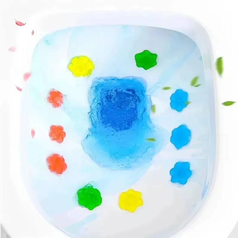 4/1PCS Gel Nettoyant WC Parfumé aux Fleurs Désodorisant Solide Anti-Odeur Assainisseur d'Air Fournitures de Nettoyage Salle de Bain