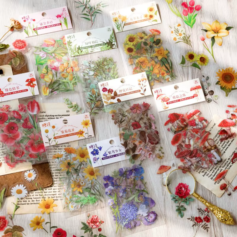 Autocollants décoratifs en forme de plantes et de fleurs pour animaux de compagnie