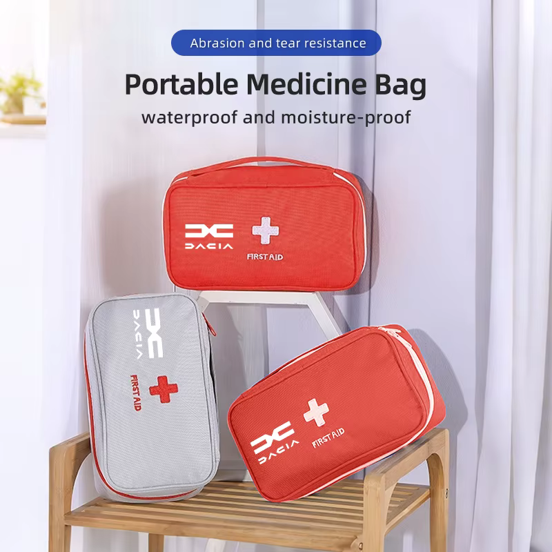 Accessoires de voiture, Kit de premiers secours, sac à médicaments Portable, boîte d'urgence extérieure pour Dacia Duster Logan Sandero Lodgy Dokker Stepway