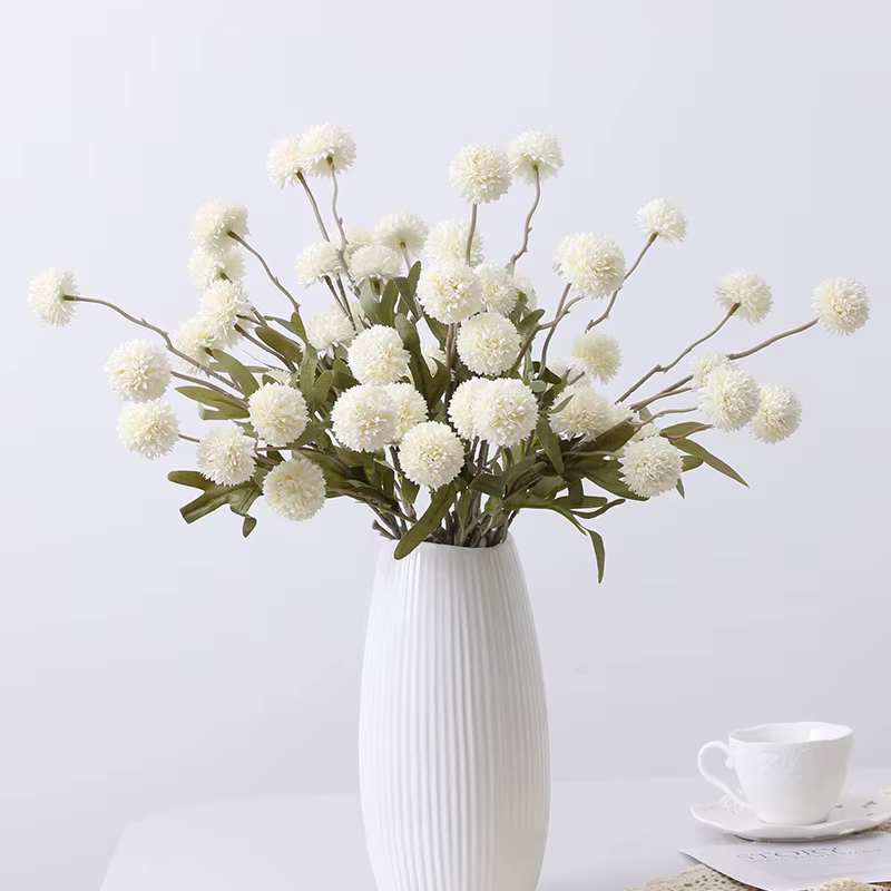 Pissenlit fleurs artificielles décoration de mariage 5 têtes fausses