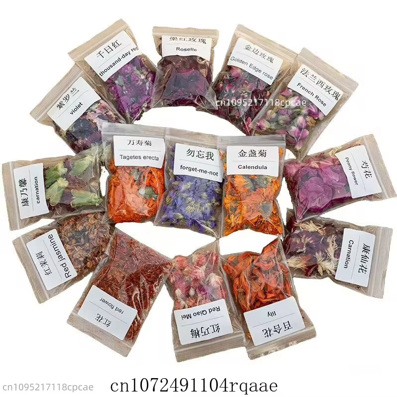 Mélange de fleurs séchées naturelles de qualité supérieure pour la fabrication de savons et de bougies DIY : rose