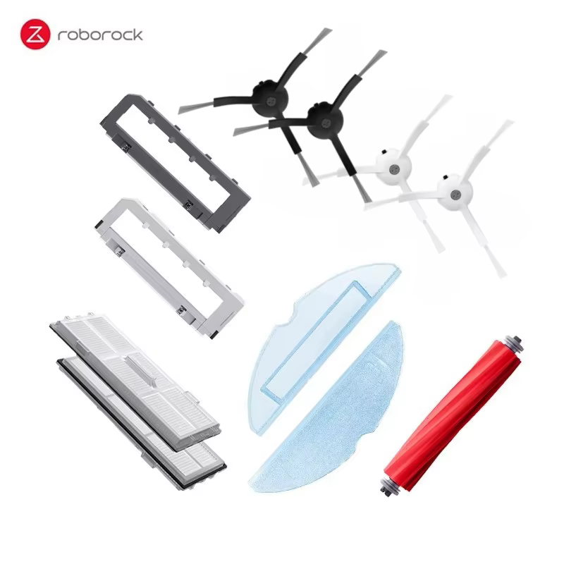 Roborock S7 – accessoires d'origine pour filtre HEPA, brosse principale en caoutchouc détachable/couvercle, brosse latérale en tissu de vadrouille pour pièces Roborock S7 G10