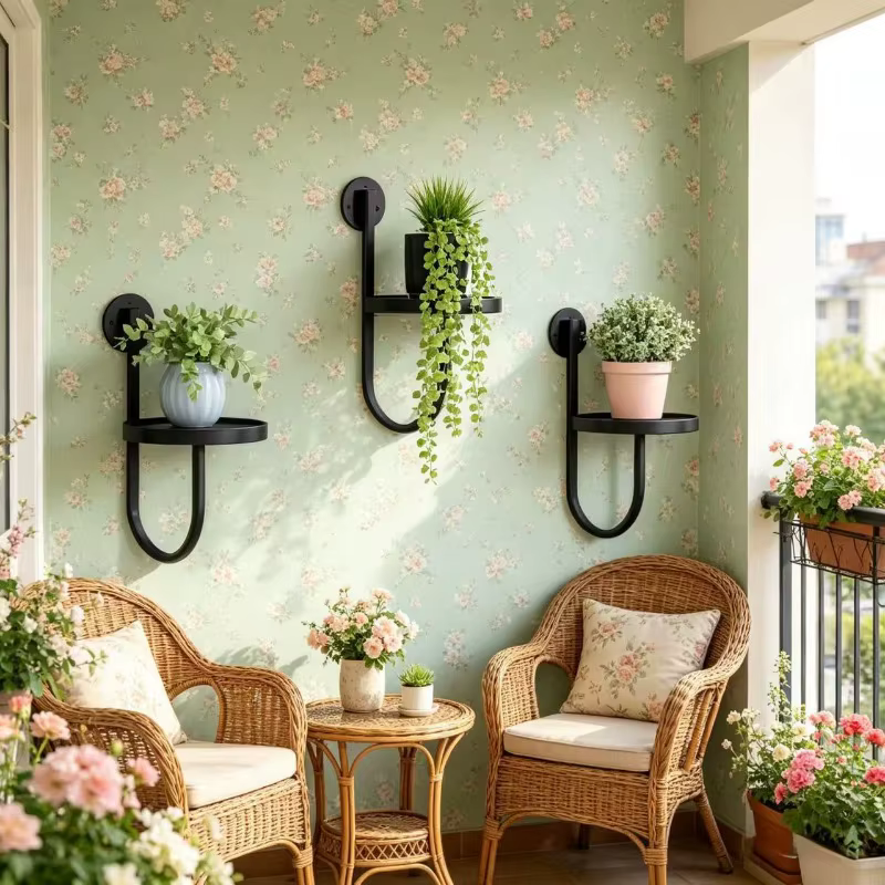Support à fleurs en fer forgé pour plantes d'intérieur et succulentes