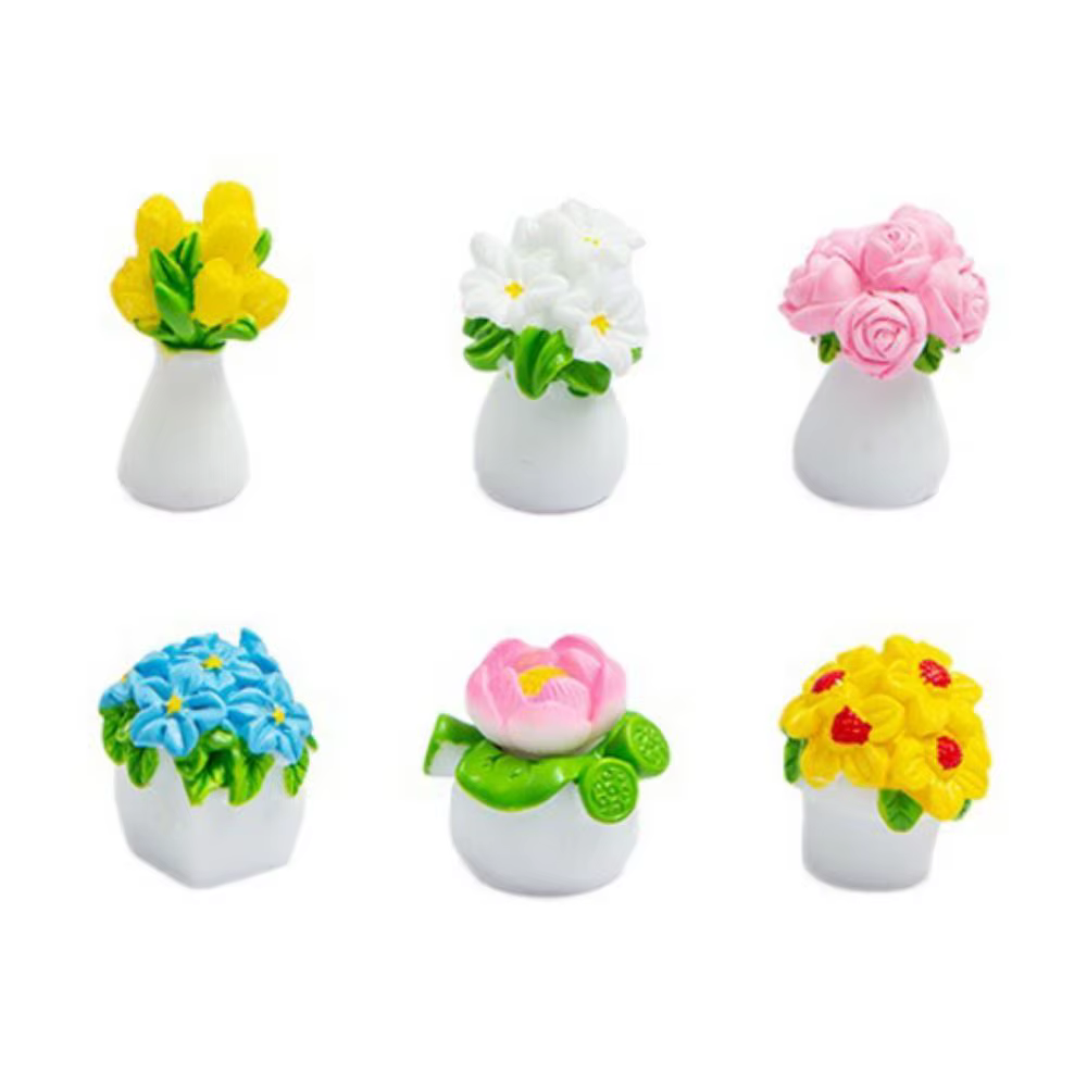 Série de mini-plantes artificielles en résine