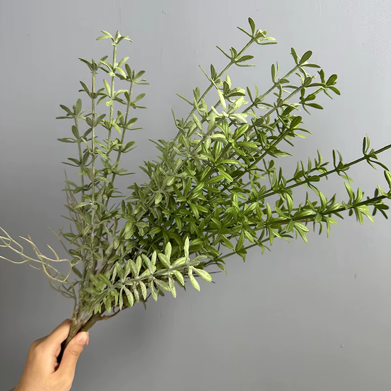 Lot de 6 fausses plantes vertes en plastique