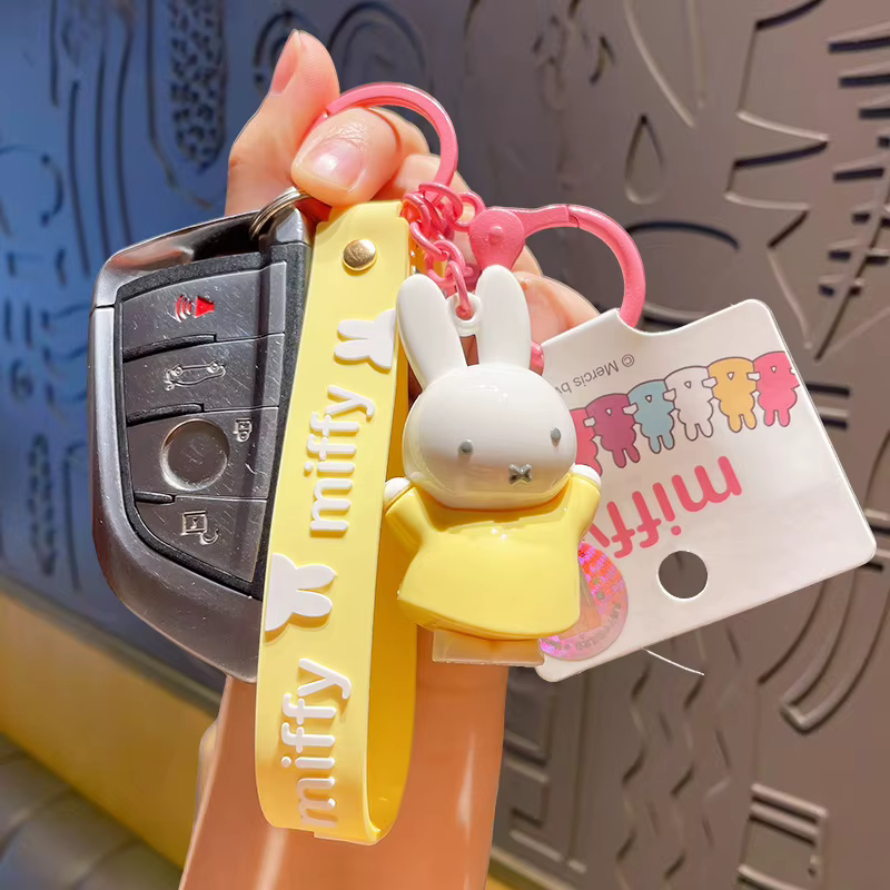 Porte-clés Lapin Miffy Série Contes de Fées Kawaii, Pendentif de Sac à Dos Créatif Anime, Poupée, Cadeau d'Anniversaire pour Ami