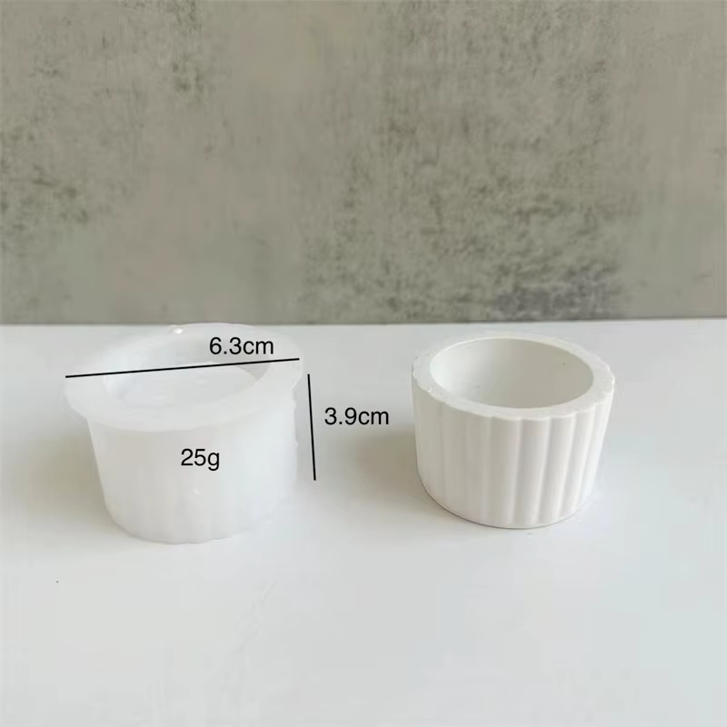 Moule en silicone pour pot de fleurs en résine époxy