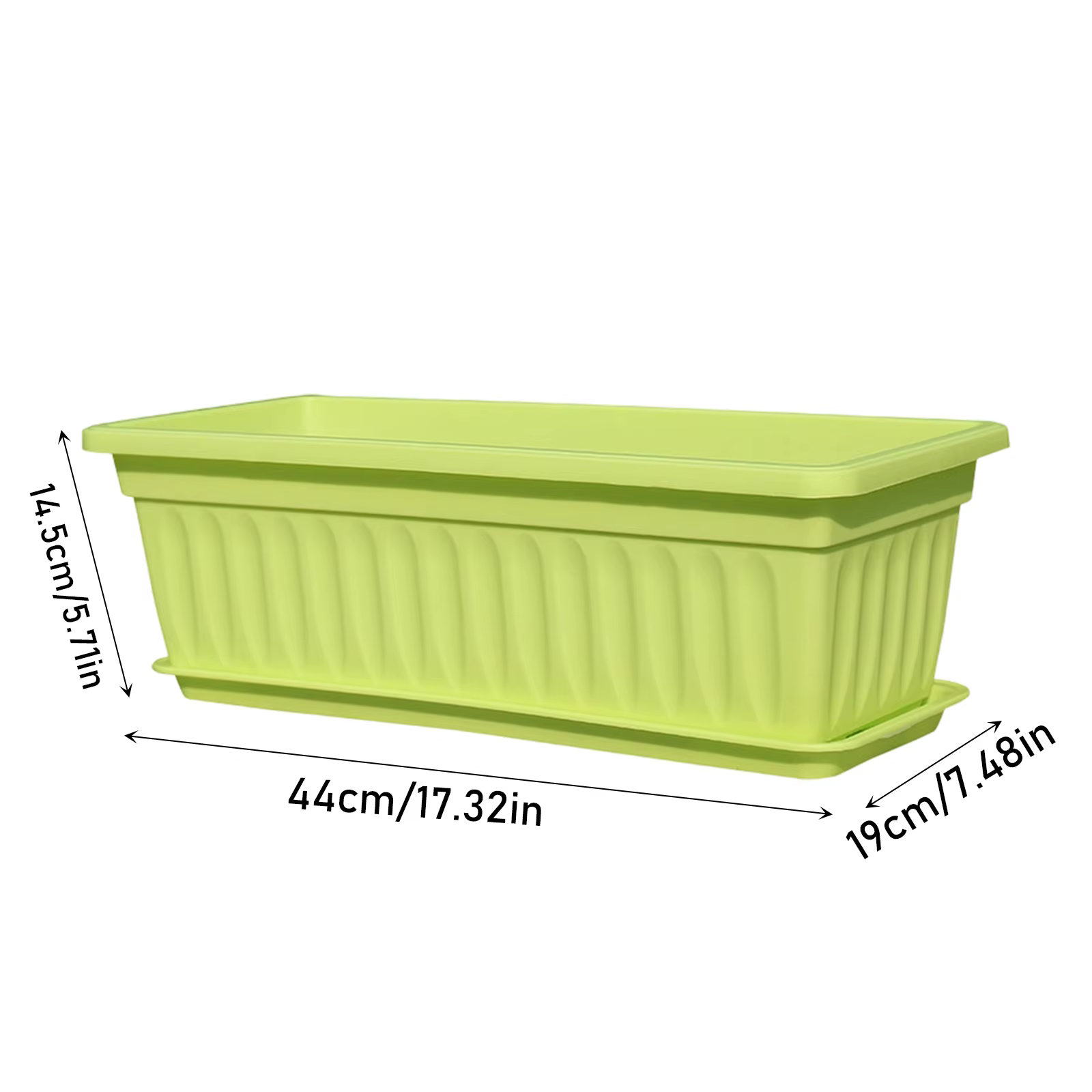 Jardinières en plastique rectangulaires pour balcon