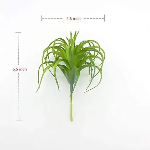 Paquet de 4 plantes artificielles à Air Faux herbe Tillandsia Bromeliads pour la décoration intérieure Terrarium projet verdure