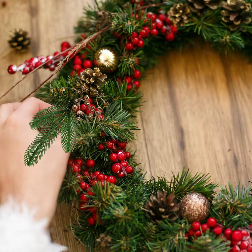 Plante artificielle Houx Petit Fruit Rouge Vente Chaude Nouvel An arbre De Noël Accueil festival fête jardin Décor De Mariage Bricolage cadeau boîte
