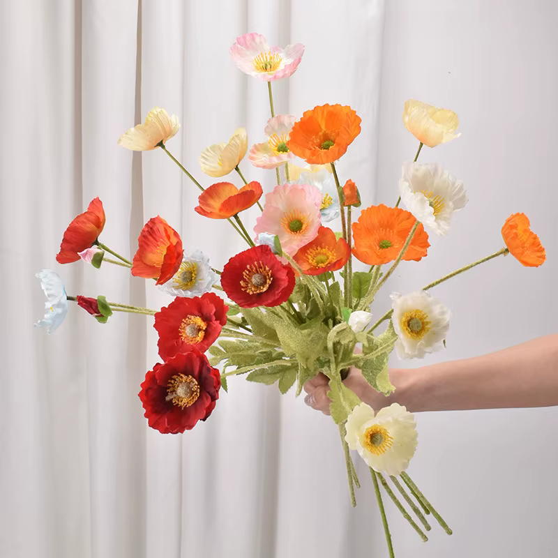 Fleurs artificielles pavot