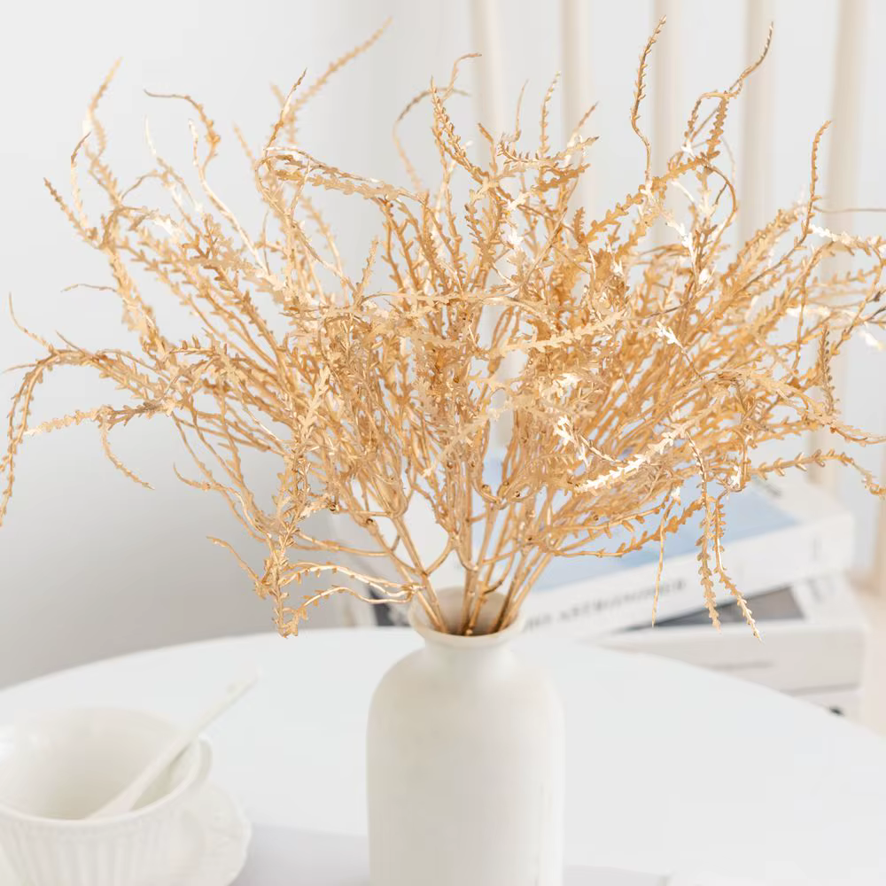 Plante artificielle corail doré herbe fête maison vase cour extérieur jardin nouvel an mariage bouquet de mariée bricolage cadeau décor mur