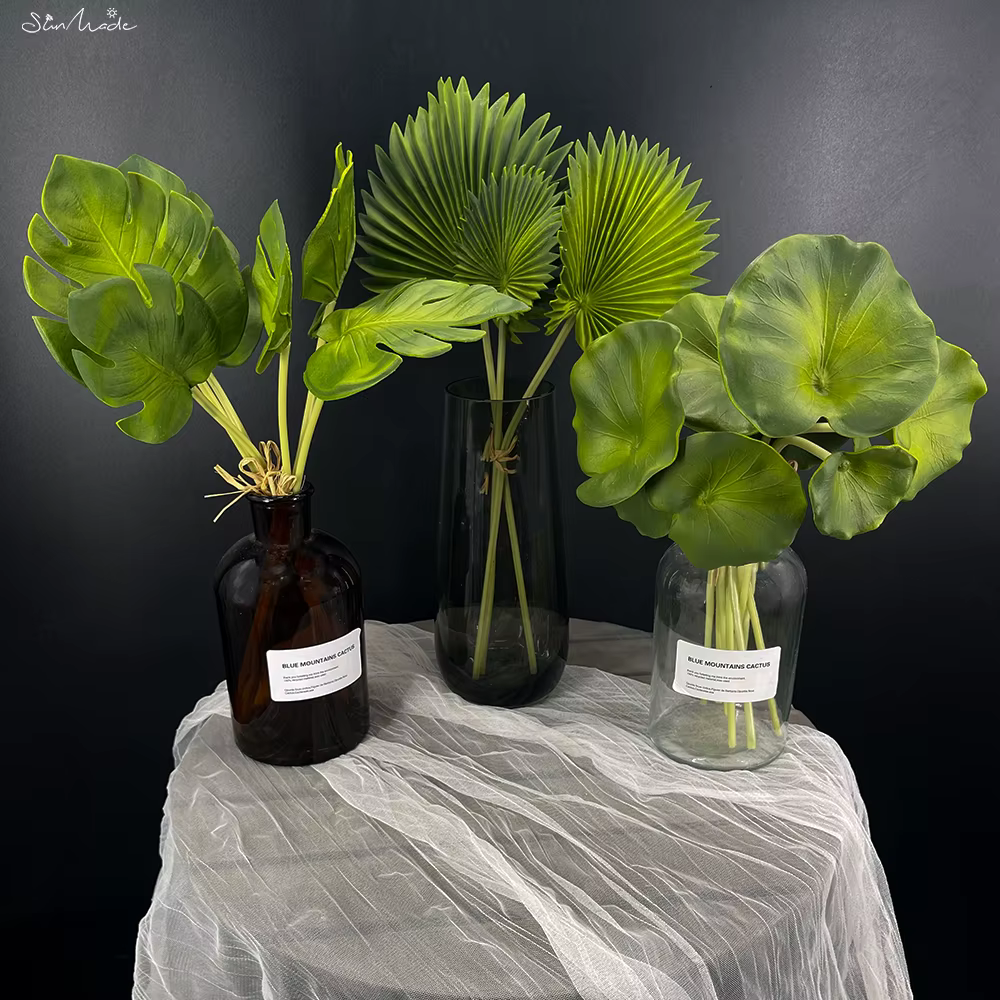 SunMade-Feuilles de monstera nordiques