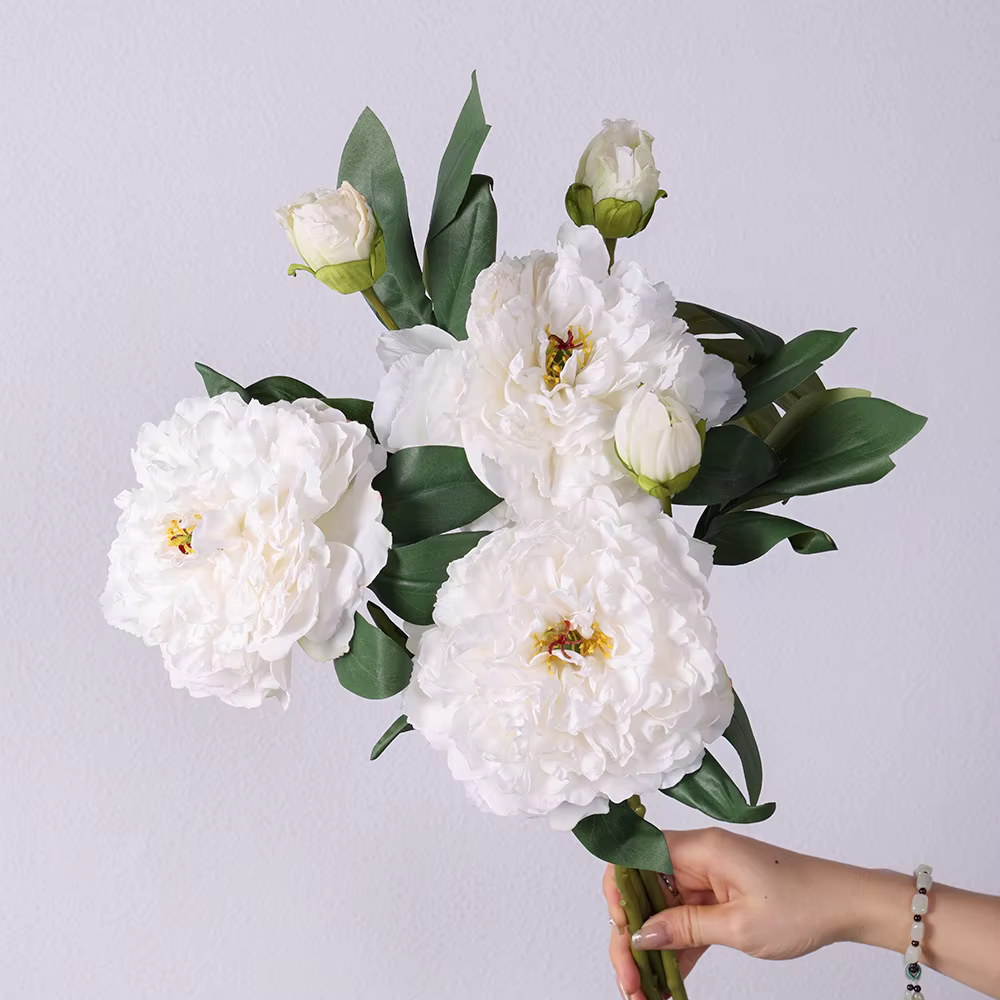Fleurs artificielles pivoine Rose fleurs en soie pour mariage bureau salle fête maison Bouquet faux arrangements de fleurs Table décor à la maison