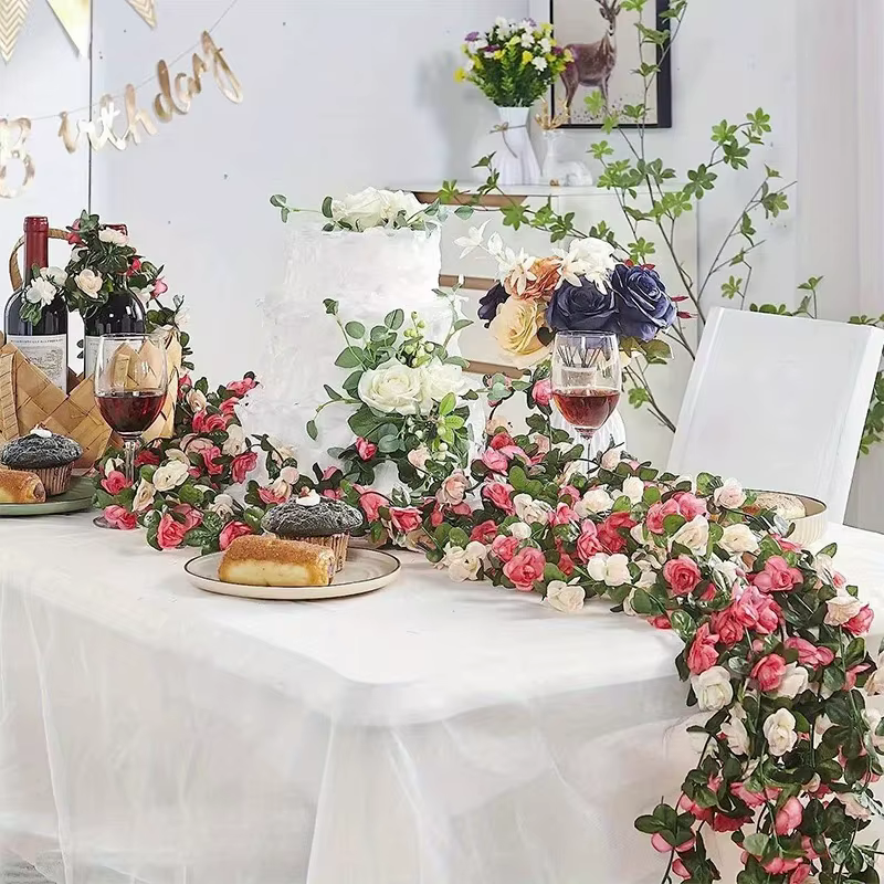 250 CM de roses artificielles pour la décoration de mariage