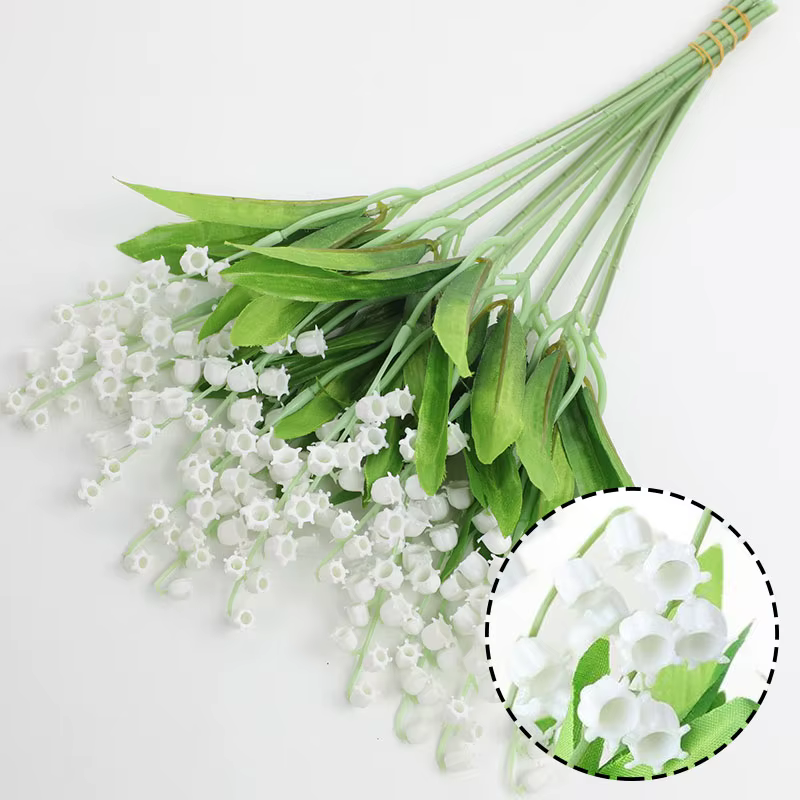 10 pièces fleur artificielle Bellflower simulé lys de la vallée