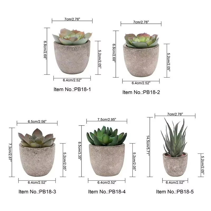 Mini plantes artificielles à l'aloe vera
