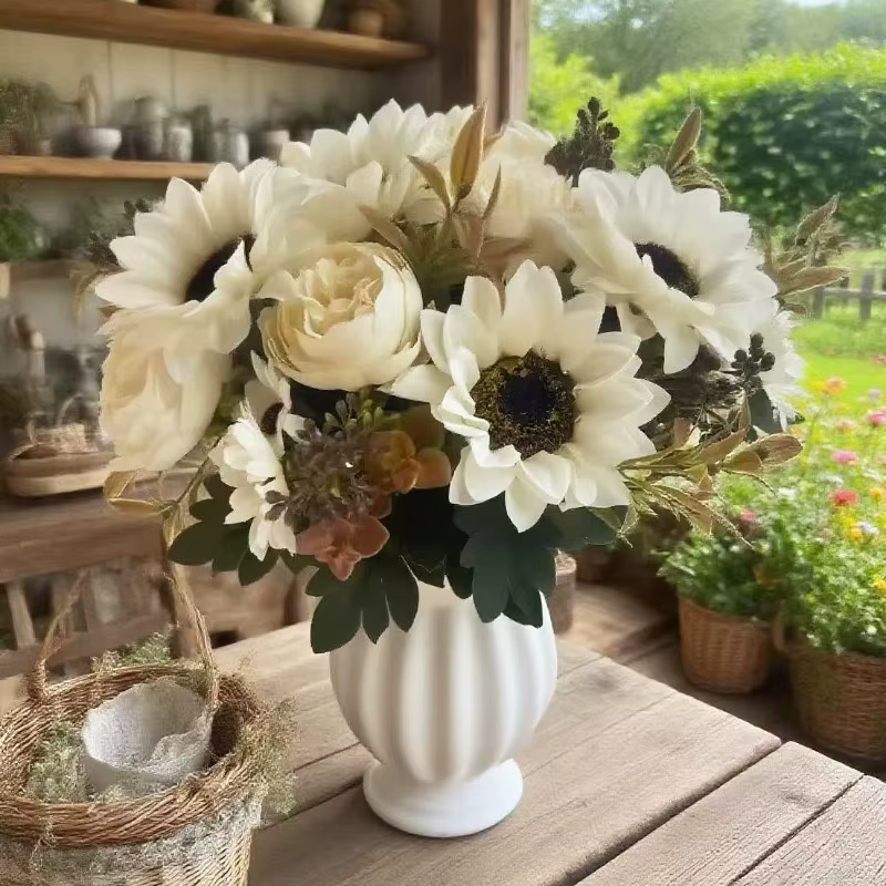 Bouquet de chrysanthème de tournesol artificiel de printemps