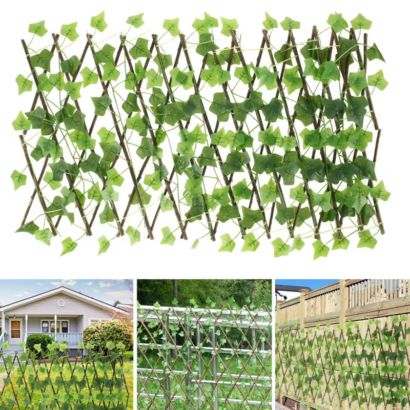 Structure de treillis télescopique en bois pour plantes grimpantes