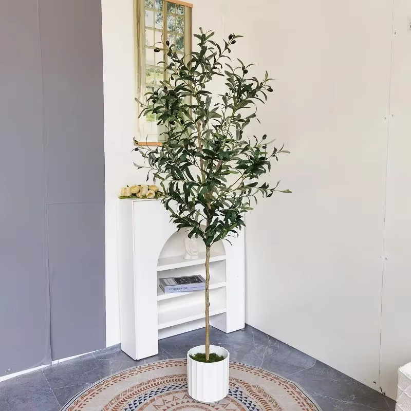 Branche d'olivier artificielle de 120-180 cm sans pot