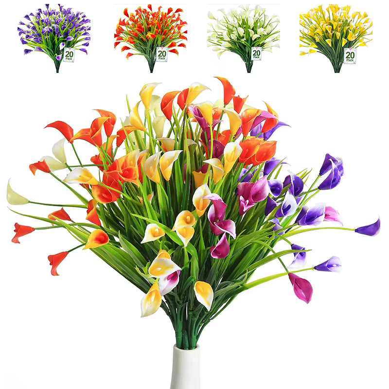 Fleurs artificielles Calla Lily fausses