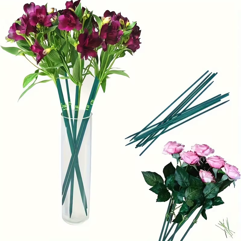 10 piquets de support robustes pour plantes