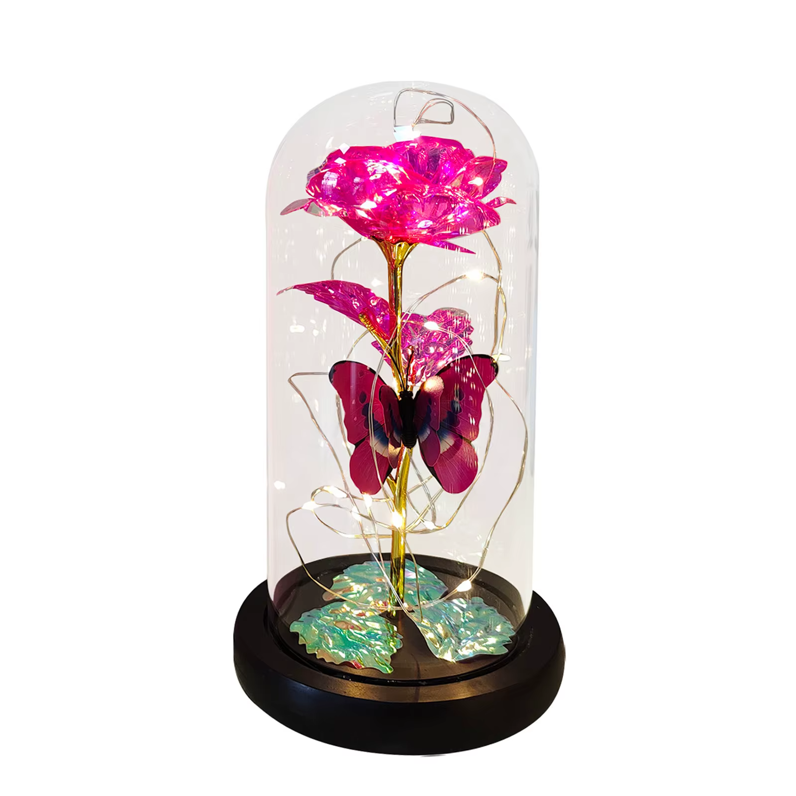 Rose lumineuse artificielle galaxie