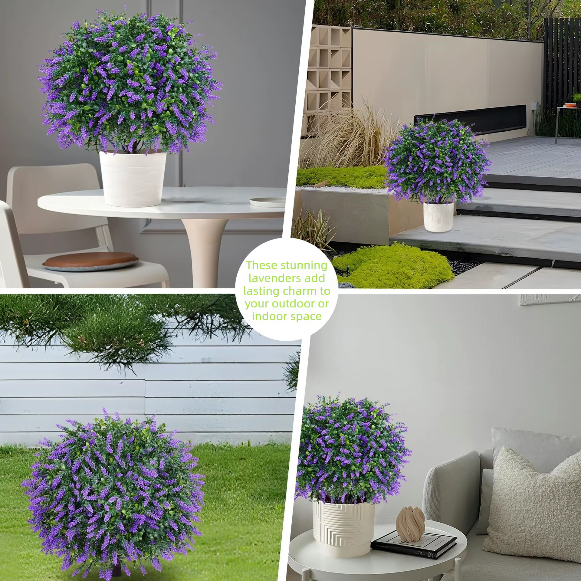 Arbre artificiel, plante en pot de lavande
