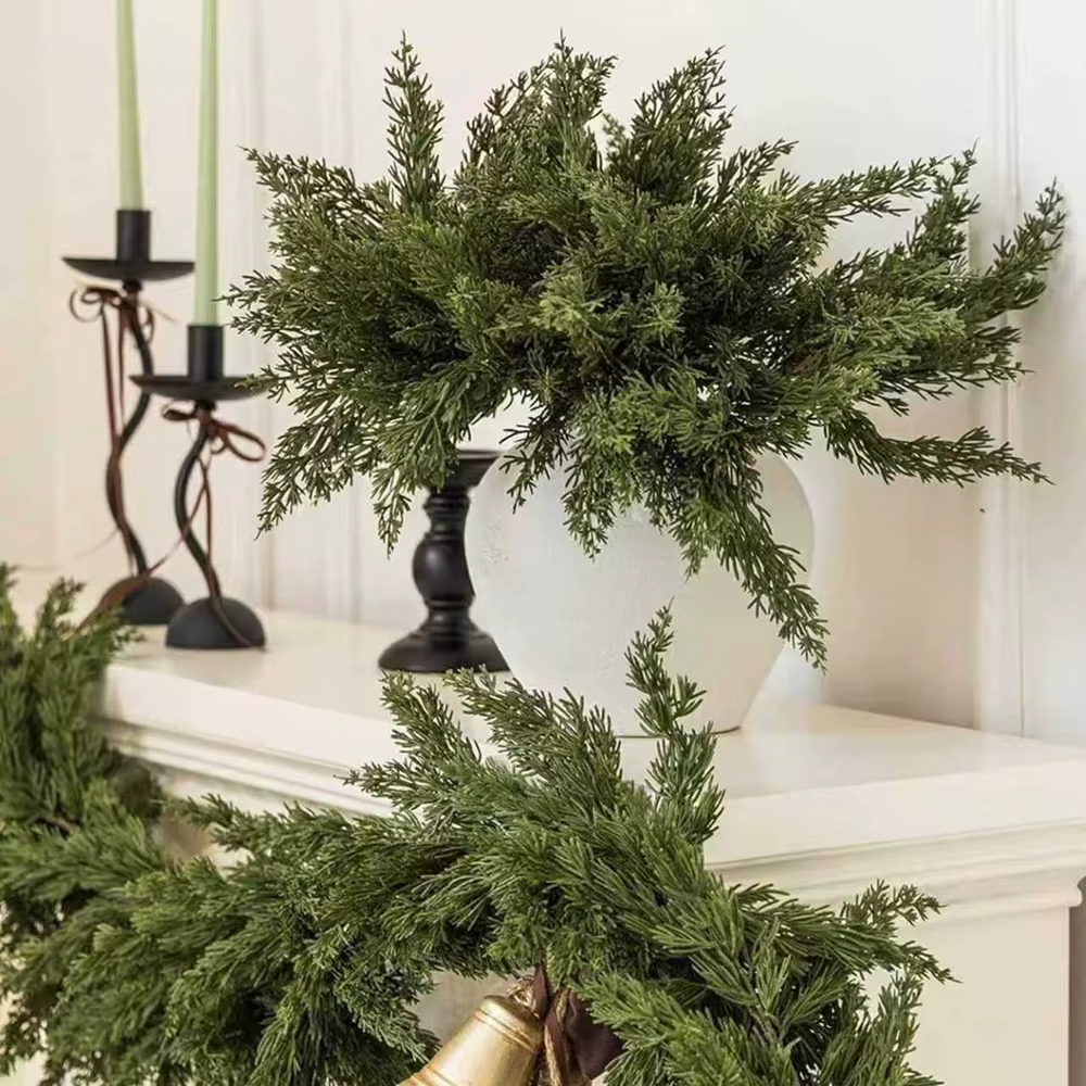 Plante artificielle Feuilles De Noël Arbre Partie Maison Chambre Décoration De Table En Plein Air Cour Jardin Matériel De Mariage Fleur Bricolage Cadeau Boîte