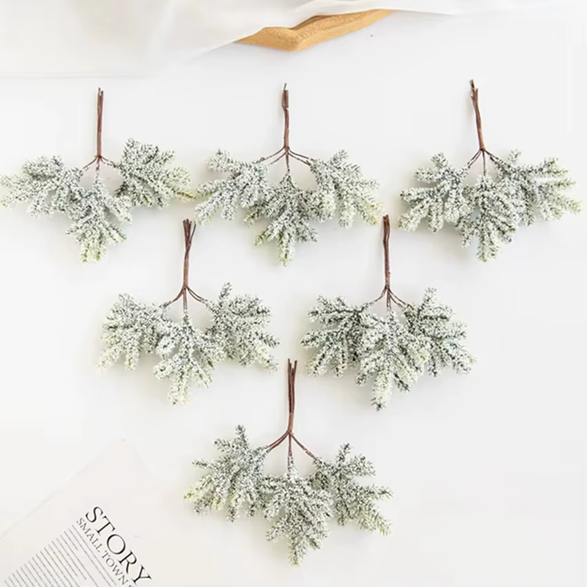 Plantes artificielles doré faux branches avec gel arbre de noël accessoire maison vase charges mariage décor scrapbook centres