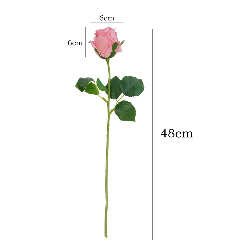 10 pièces de fleurs artificielles blanches au toucher réel