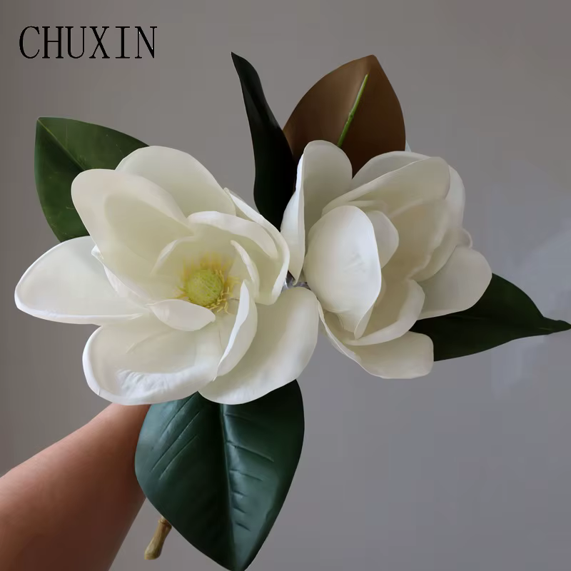Grand Drapeau à Main Fleur de Magnolia