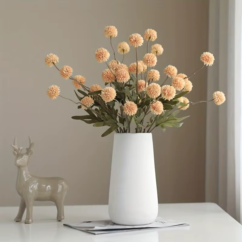 Couleur d'automne 5 têtes pissenlit Style européen-fleur de Simulation tissu fleur décoration florale artificielle