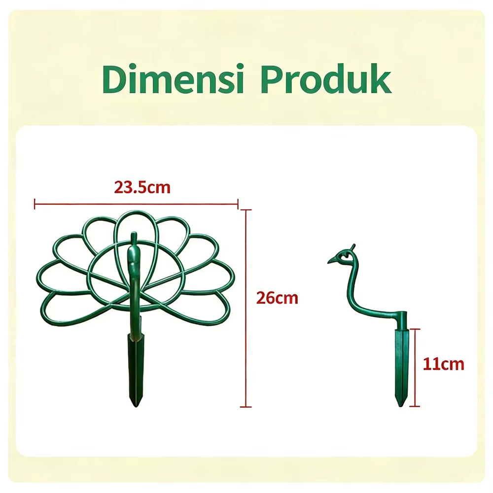 Nouveau support de plante en forme de paon pour extérieur