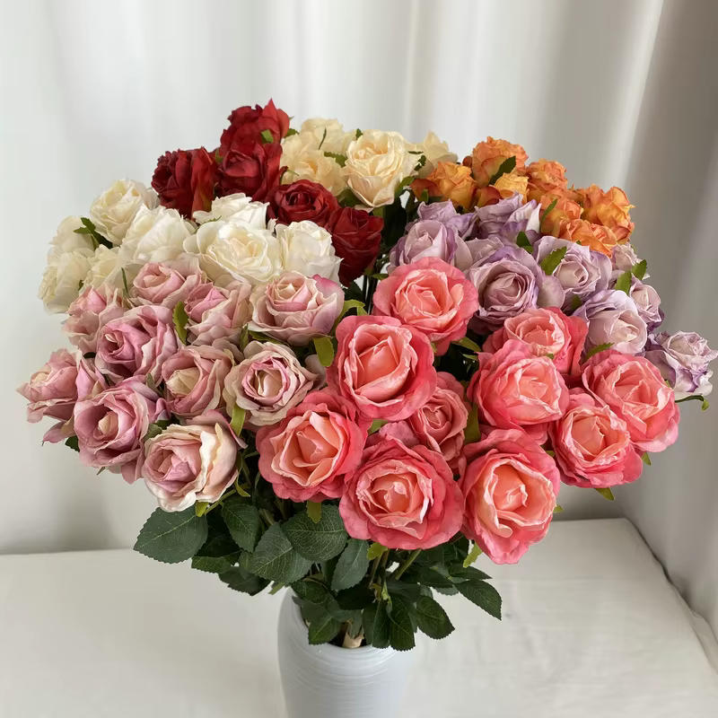 Bouquet de roses bulgares artificielles