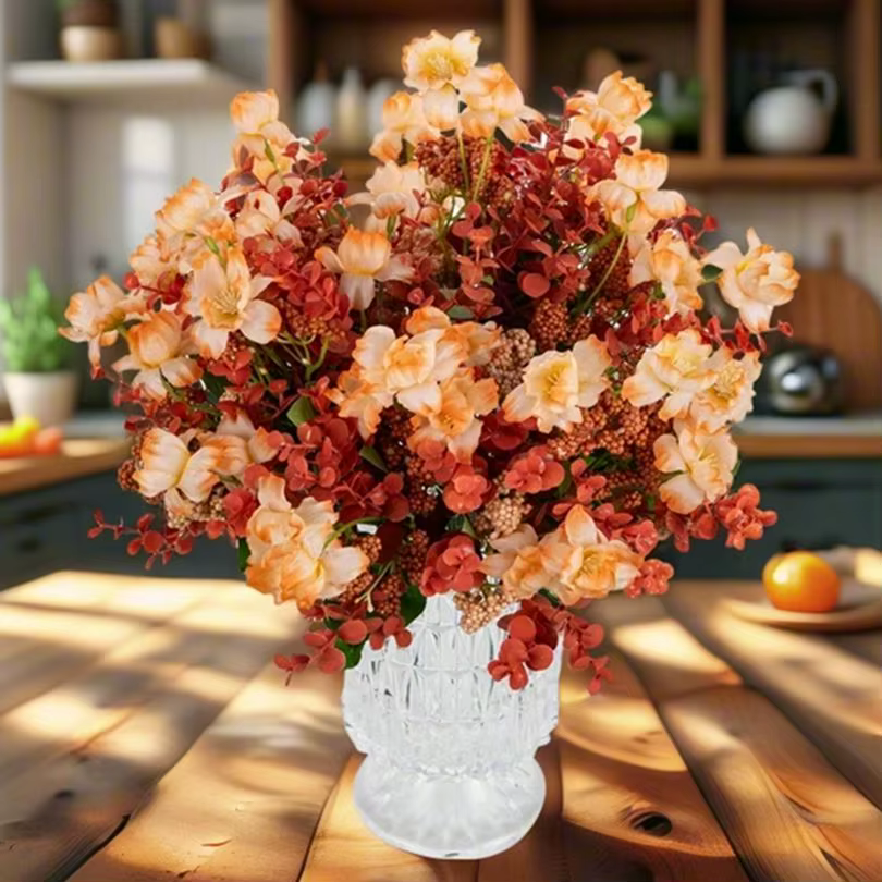 Fleurs artificielles de camélia en forme de bulle pour cadeaux DIY