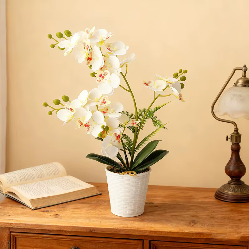 Plantes en pot artificielles en forme d'orchidée papillon 21