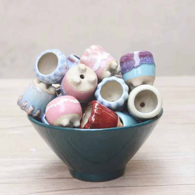 Mini Pot de Fleurs en Céramique à Pouce