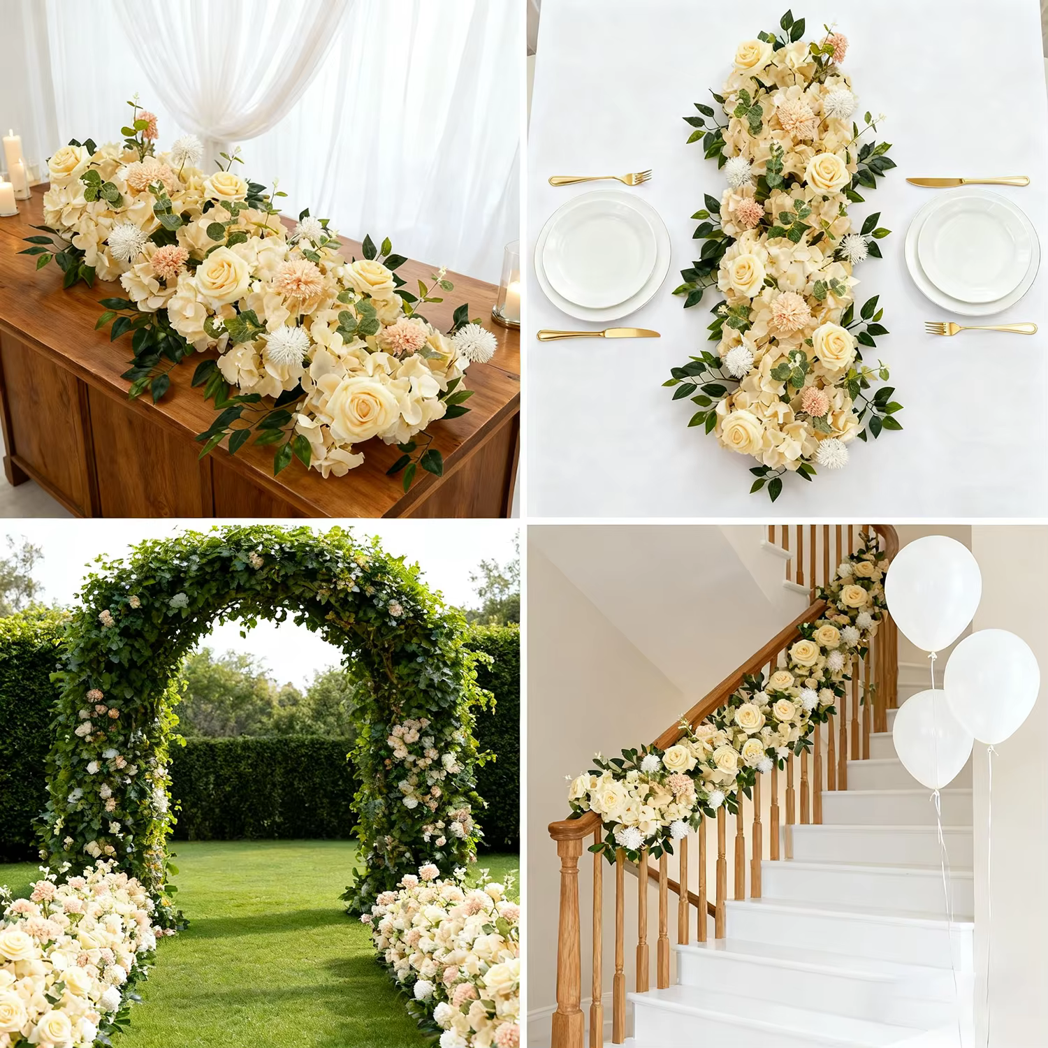 Uflower 100 cm bricolage mariage fleur rangée décoration Arrangement fournitures pivoine Rose artificielle florale