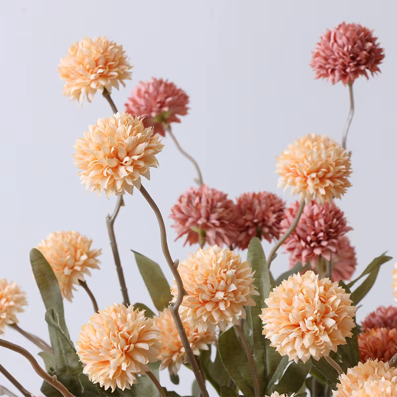 Pissenlit fleurs artificielles décoration de mariage 5 têtes fausses