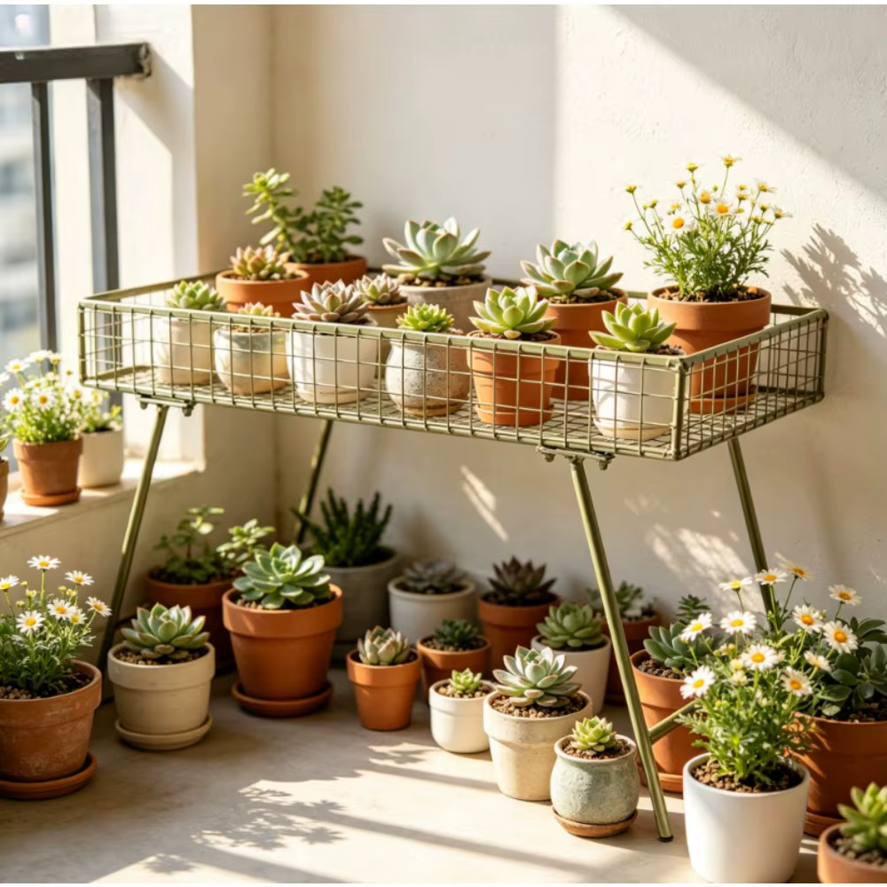 Support de plantes en métal de style nordique moderne
