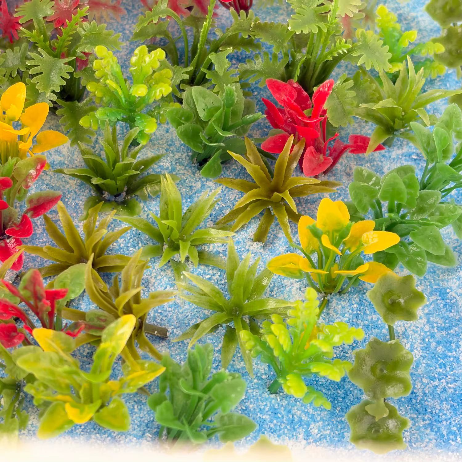 50 pièces plantes modèles de couleurs mélangées