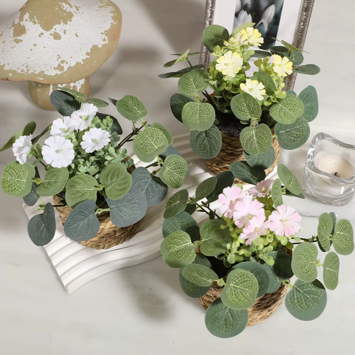 XIYA FLOWER Plantes artificielles vertes