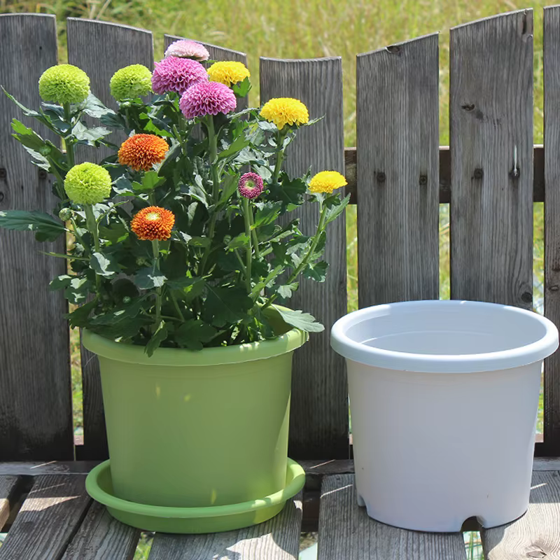 Pot de fleur de contrôle des racines avec plateau