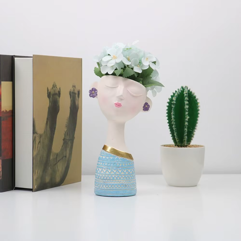 Mini pot de fleurs en résine