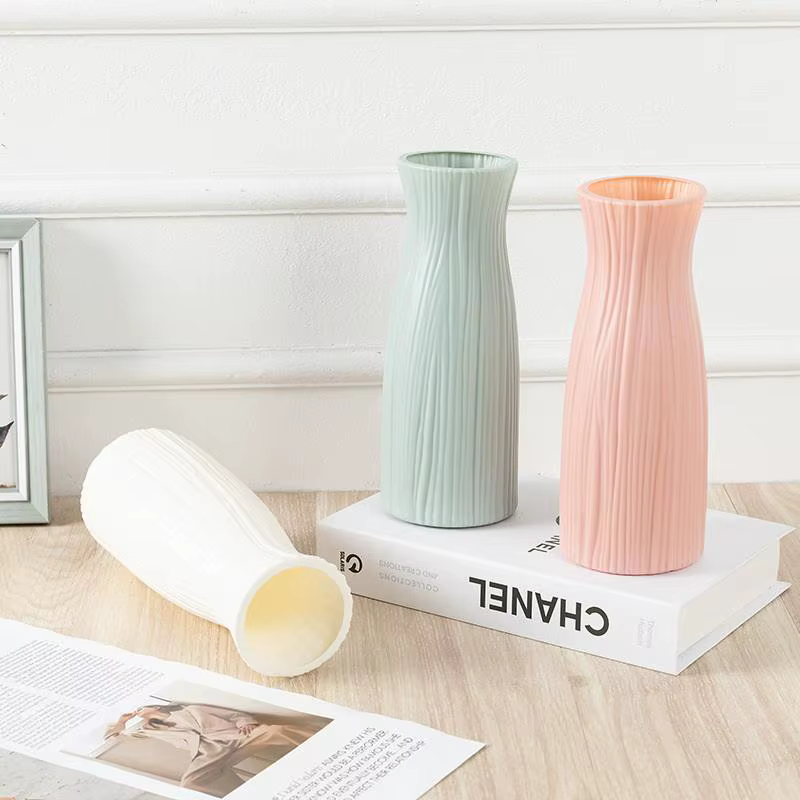 Vase en plastique pour fleurs séchées avec pot